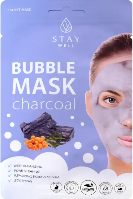 Bubble ansiktsmask med aktivt kol från StayWell